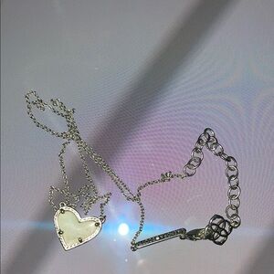 Kendra Scott Silver Heart Pendant Necklace